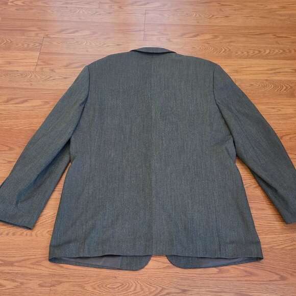 Vintage Claiborne Men's Blazer Sport Coat 44R Dusty Brown 3 Button 1990s Suit - Picture 11 of 13